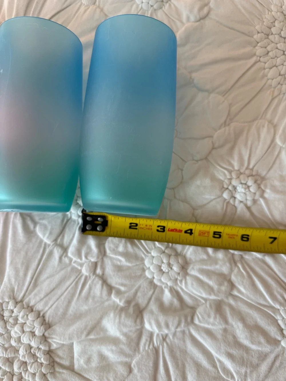 Frosted Ombre Drinking Glasses - Set of 4 (Pink & Blue/Teal)